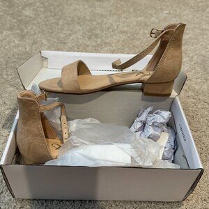 Athelfit Girls Sandals Open Toe Ankle Strap Low Heels Y3